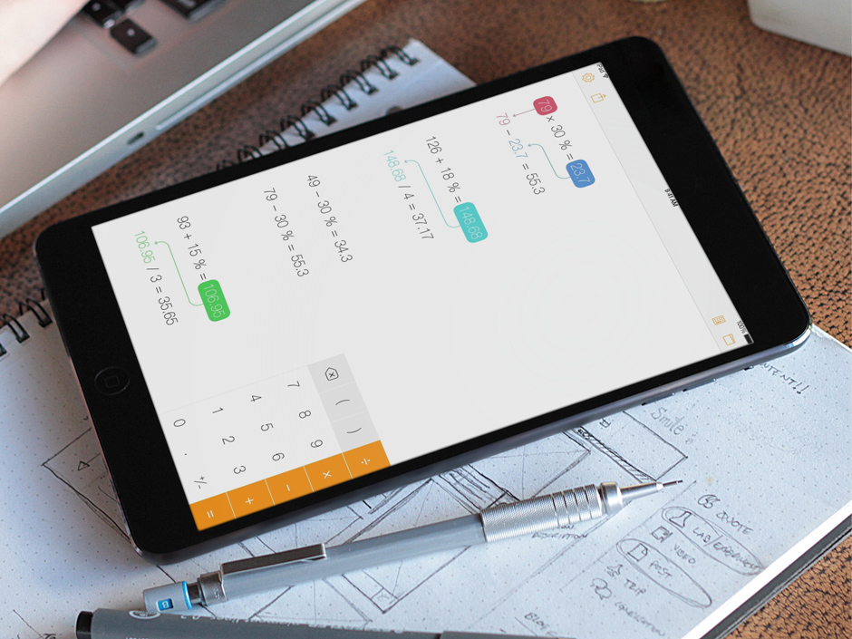 Tydlig being used on iPad on desk